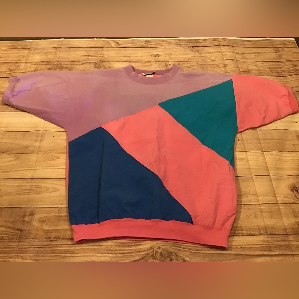 Sk sport vintage multi color sweater